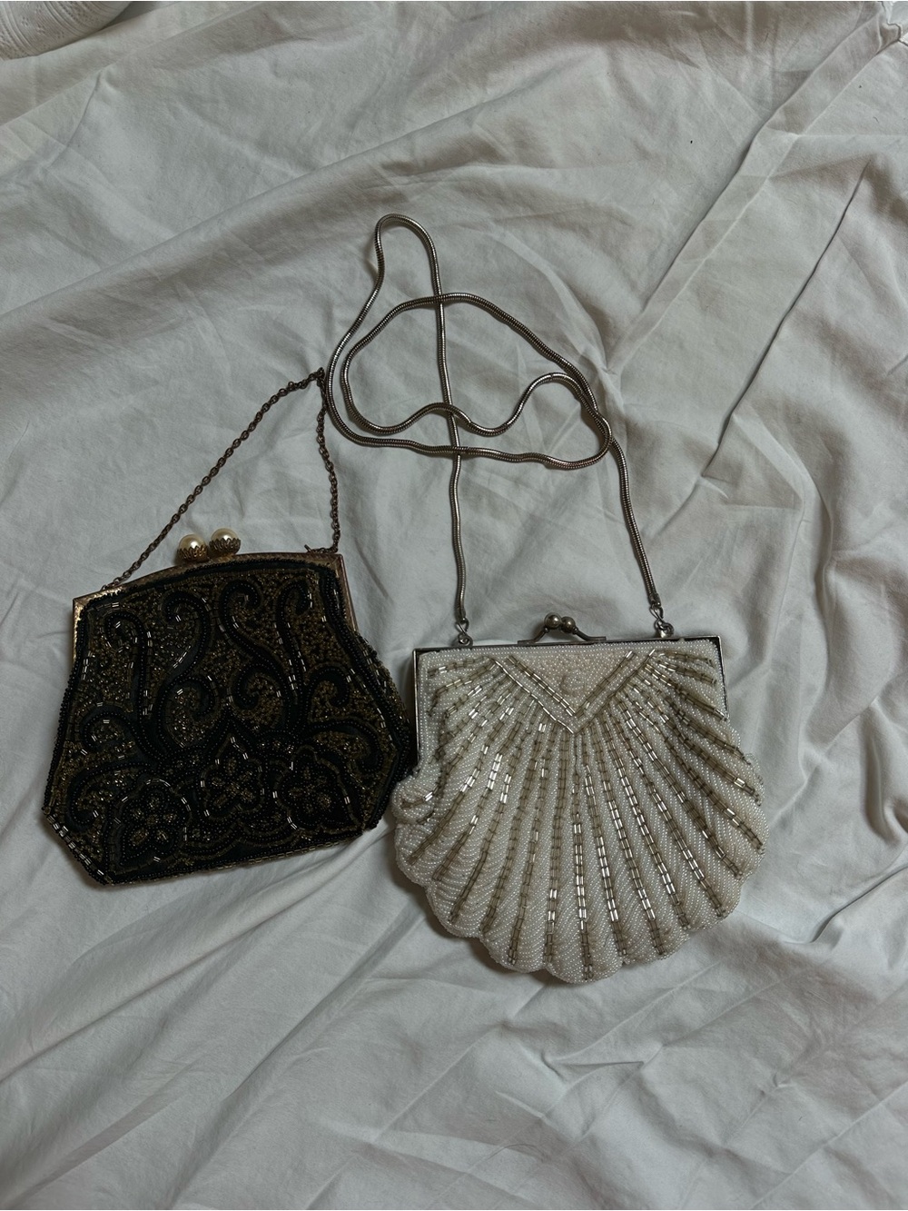 Vintage Beaded Shell Crossbody Bags